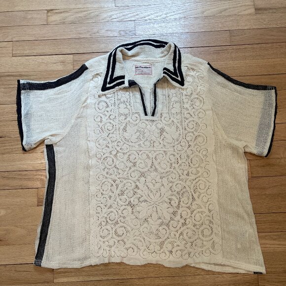 031 FP We The Free Feeling Sporty Lace Tee Ivory As Mock NWOT Size Medium - Picture 14 of 16